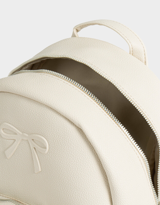 Mochilas Urbanas Tendencia Mochila Con Pouch - Blanco Crudo