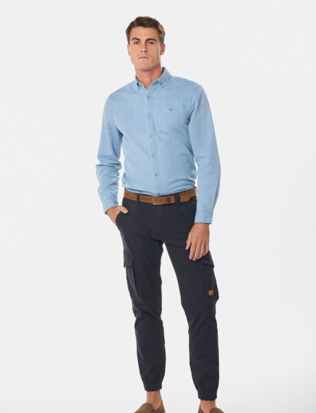 PANTALÓN CARGO Azul