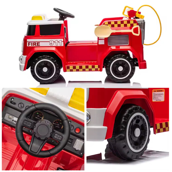 Camión De Bomberos A Batería Niños 911 Con Control Remoto CAMION ELECTRICO BOMBERO LL911 PRO
