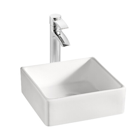 BACHA DE PORCELANA DE APOYO LOZA BLANCA MEDIDA 38X38X13 000