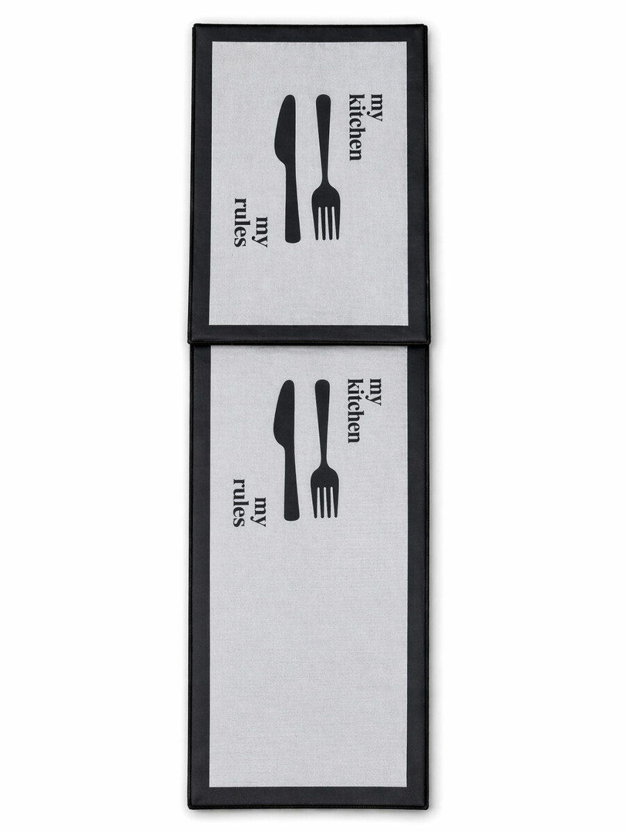 ALFOMBRA RAYAS SET X 2 - GRIS 