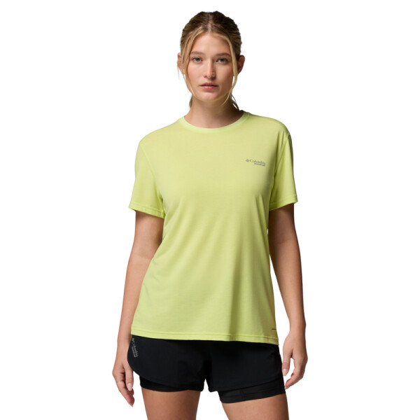 Remera Endless Trail Running Tech Mujer Neon Light