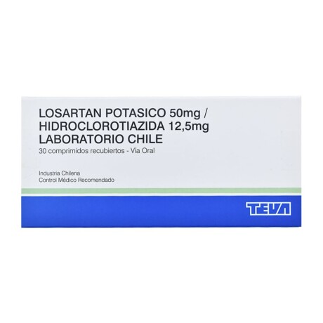 Losartan 50 + hidroclorotiazida 12,5 mg x 30 comprimidos Losartan 50 + hidroclorotiazida 12,5 mg x 30 comprimidos