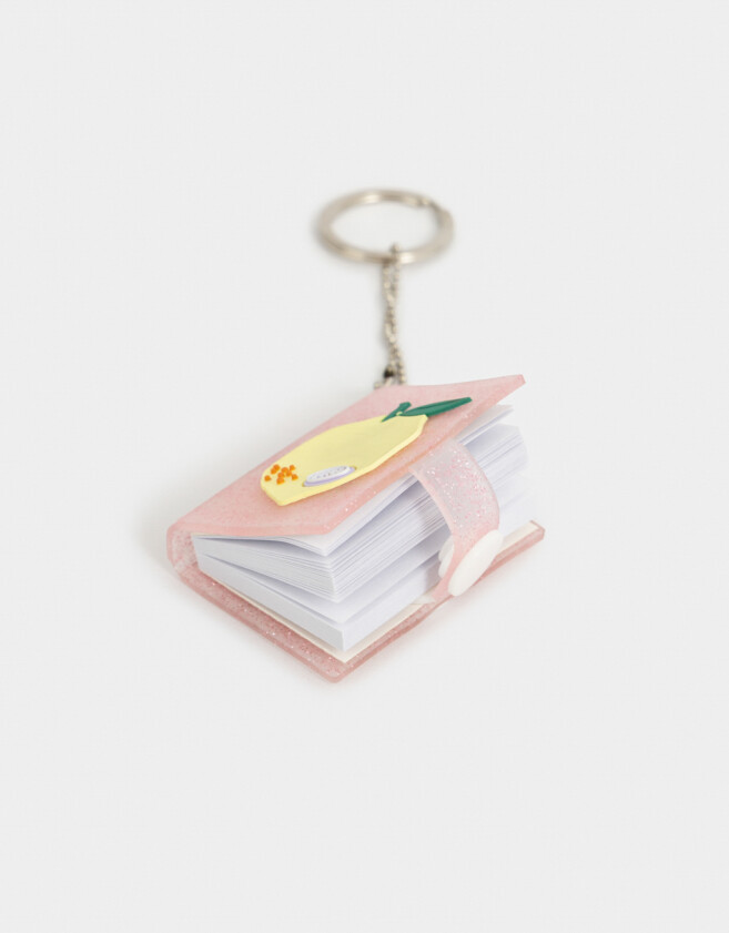 Llavero Libreta Llavero Y Charm Con Libreta - Rosa Claro