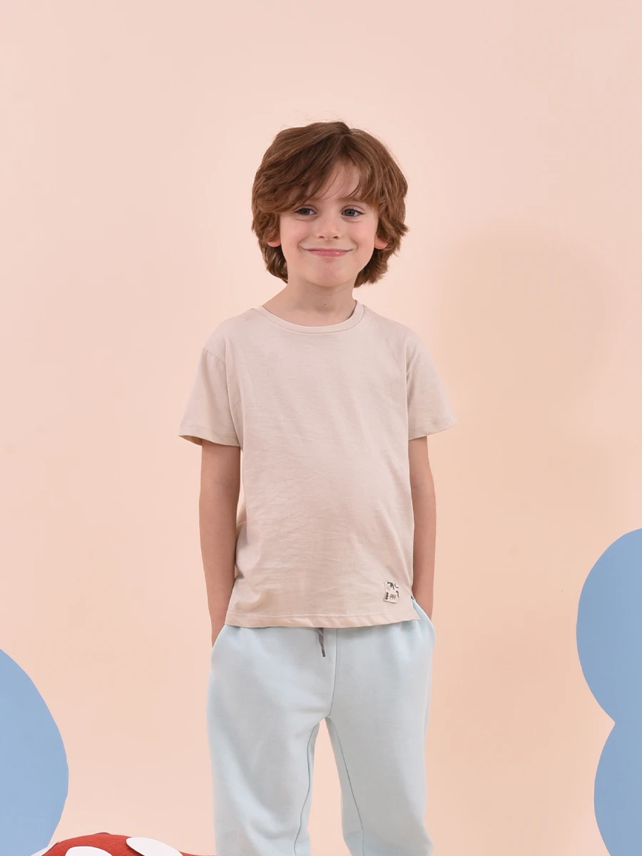 REMERA FELIPE BOY - BEIGE CLARO 