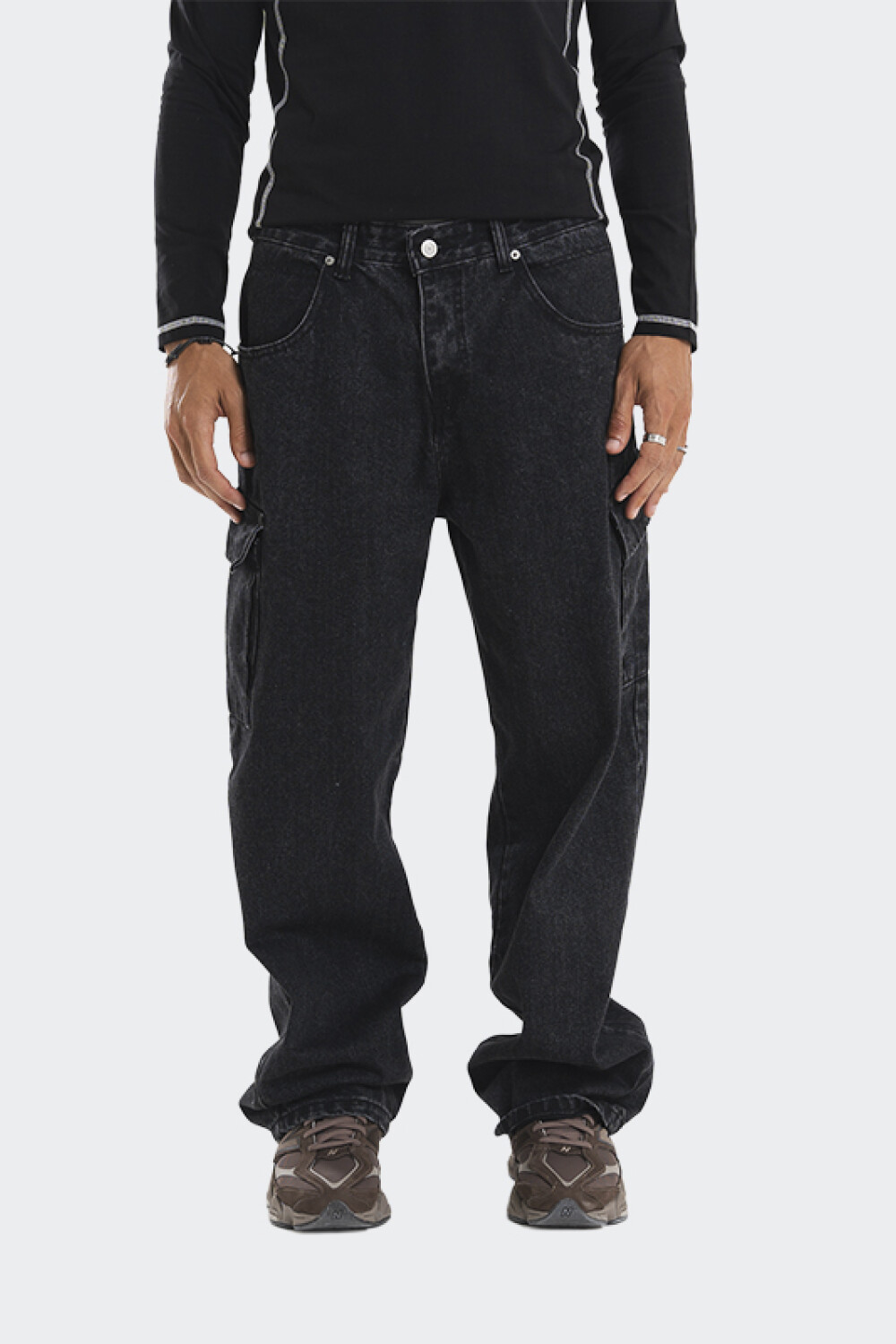 Pantalón Pulau Denim Cargo Negro