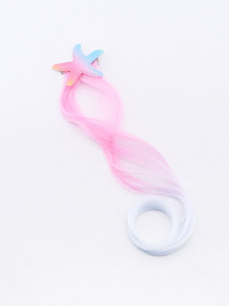 BROCHE CON EXTENSIÓN DE PELO MULTICOLOR
