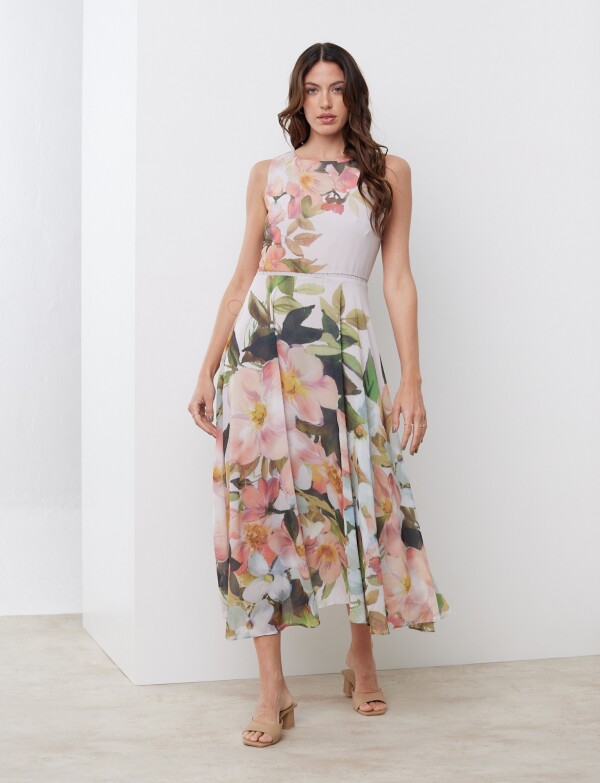 Vestido Maxi Flores ROSA/MULTI