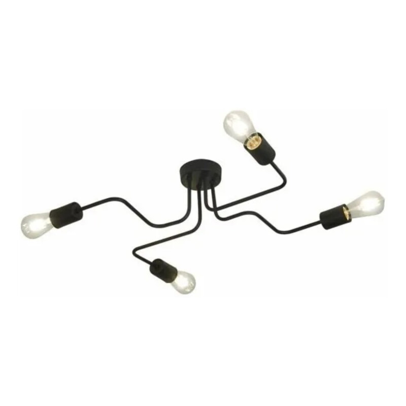 Araña 4 Luces Brazos Vintage Apto Lamparas Led Araña 4 Luces Brazos Vintage Apto Lamparas Led