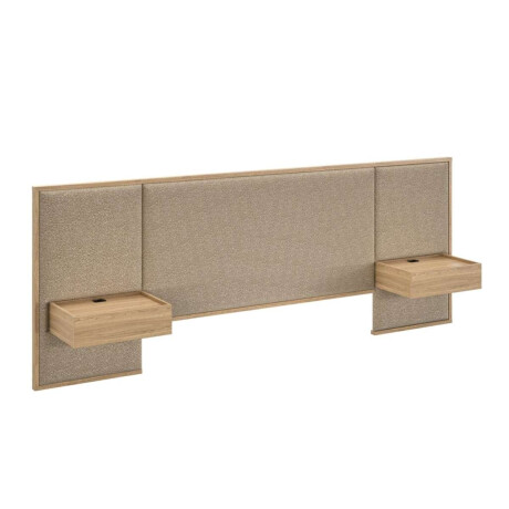Respaldo Queen con mesa de luz Gael Moderna Hanover