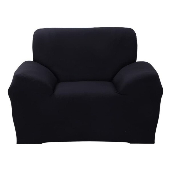 Pack X2 Funda Forro Cubre Sillon Sofa 1 Cuerpo Elastizada Color Variante Negro