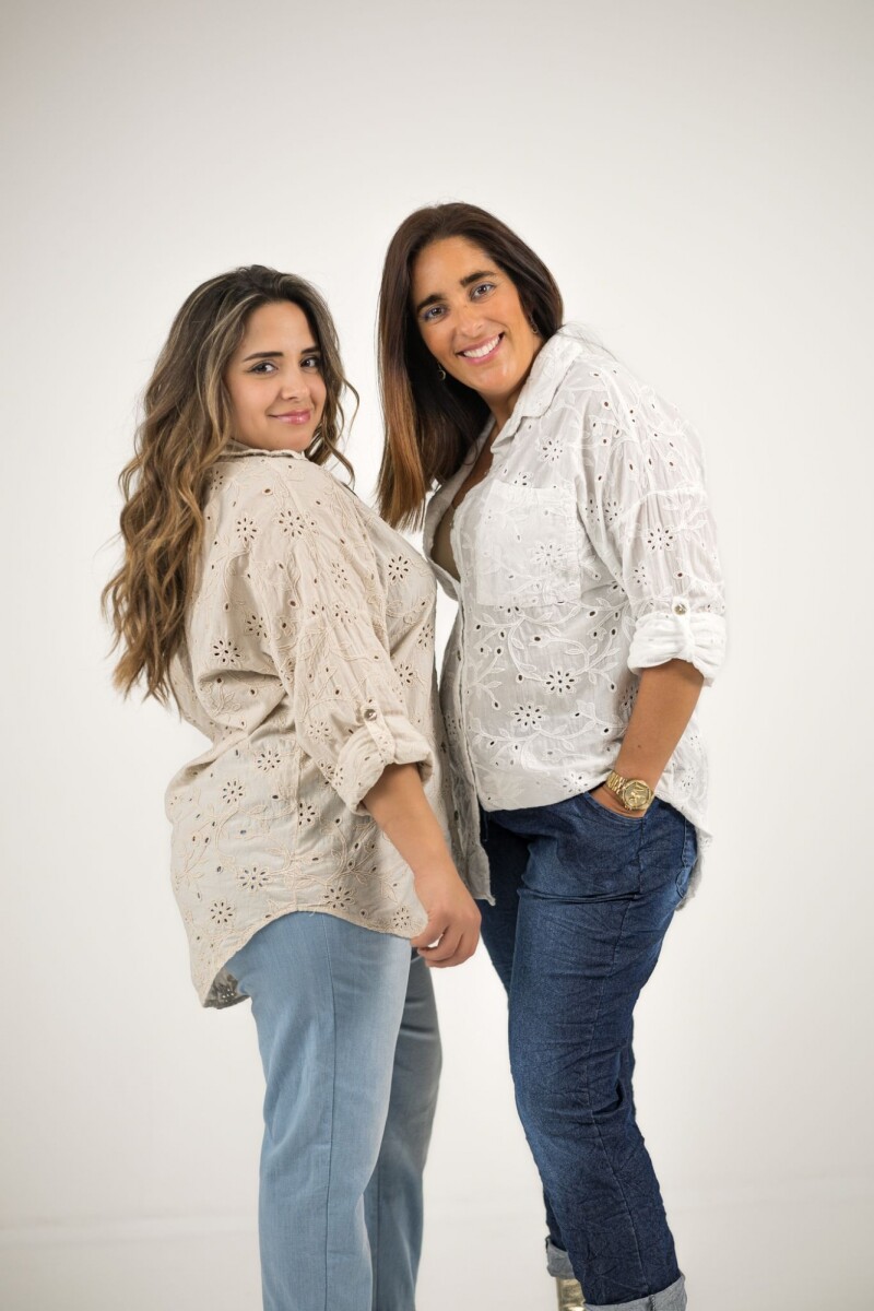 Camisa broderie - Beige 