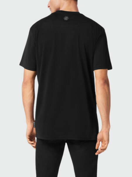 PHILIPP PLEIN - camiseta negra Smile con strass Negro