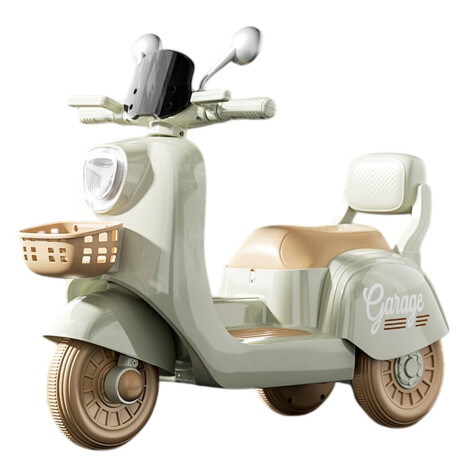 Triciclo Eléctrico Infantil Moto Para Niños A Batería Verde Pastel