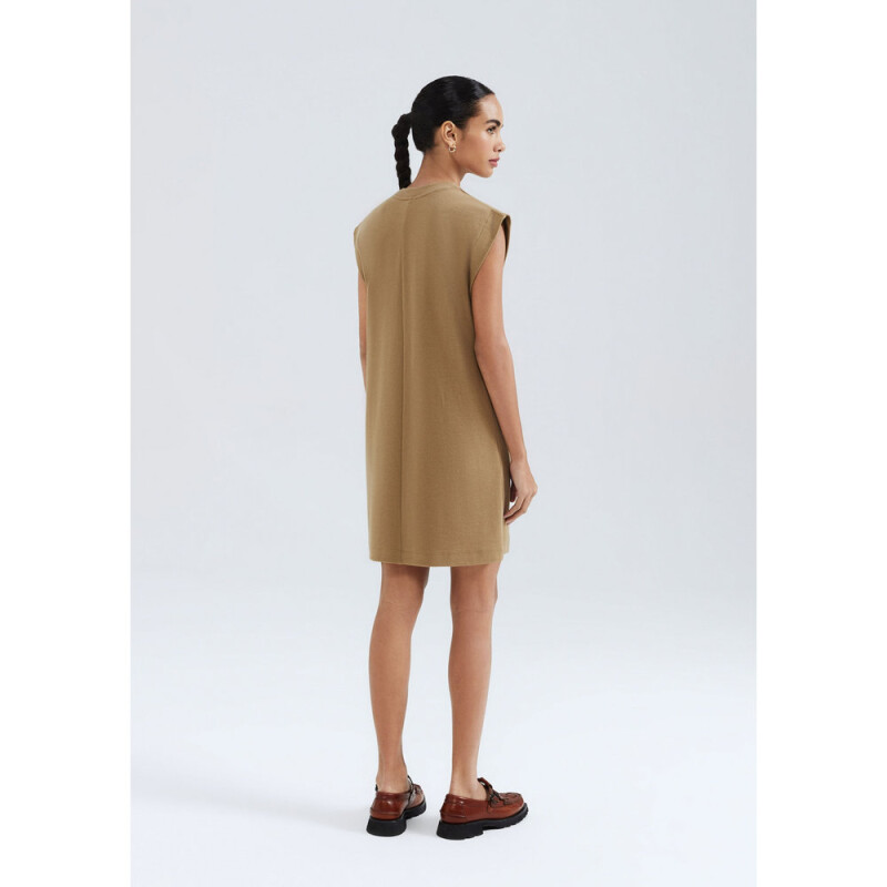 VESTIDO CURTO FEM MARRÓN MEDIO