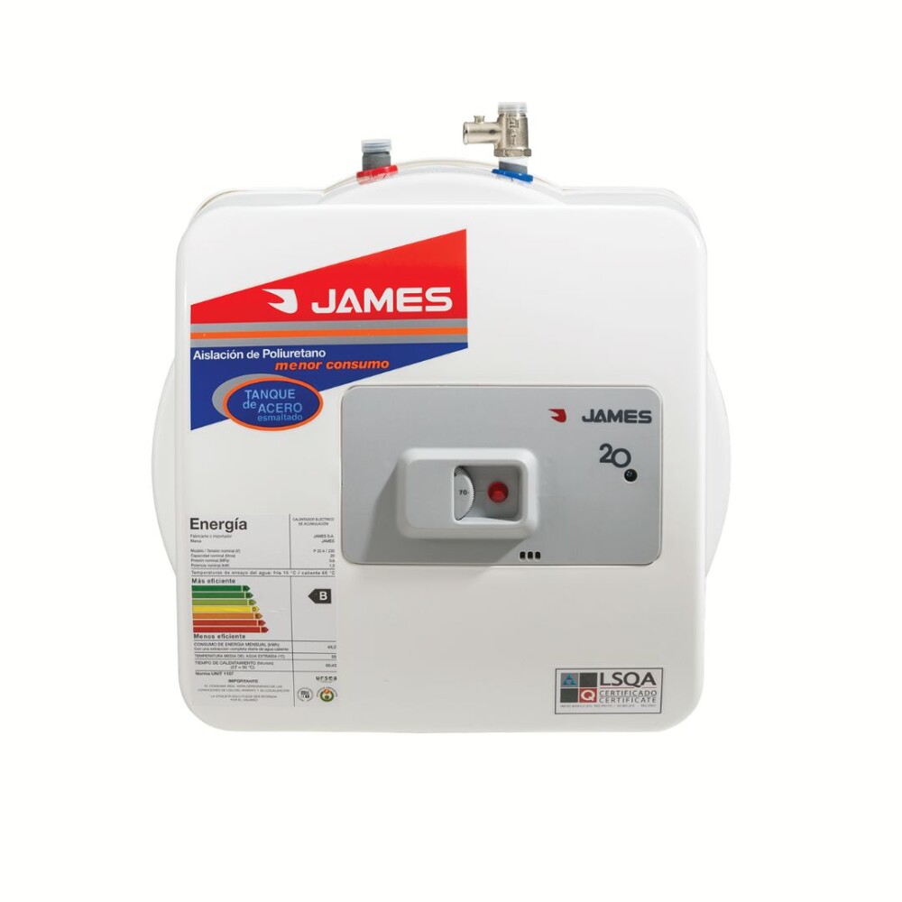 Calefón Termotanque - James 20 Lts Salida Superior Calefón Termotanque - James 20 Lts Salida Superior