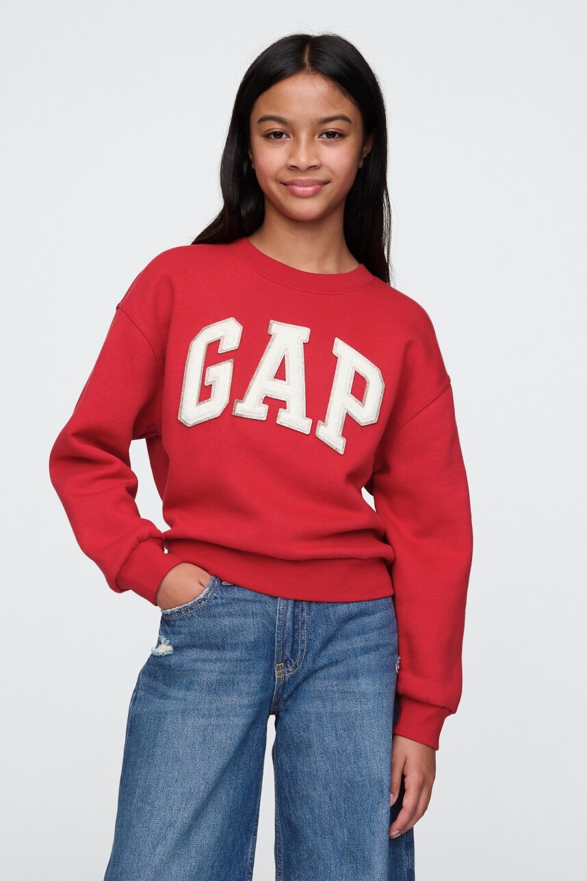 Buzo Deportivo Logo Gap Niña Modern Red