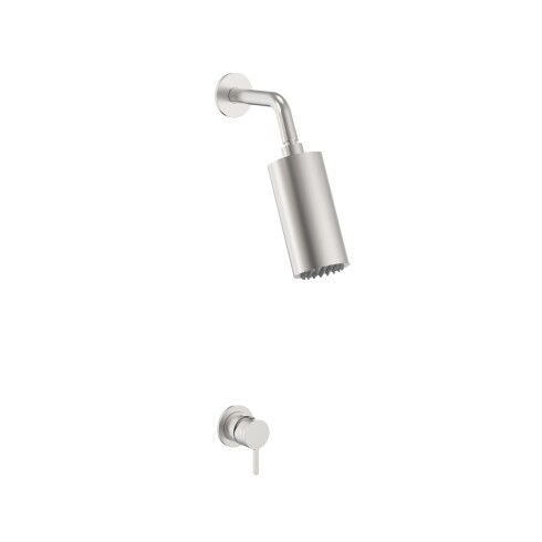 Griferia Ducha Spot Acero Brushed Nickel Incluye Brazo Y Volante 000