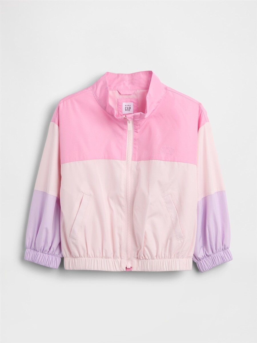 Campera De Lluvia Toddler Niña - Pink Colorblock 