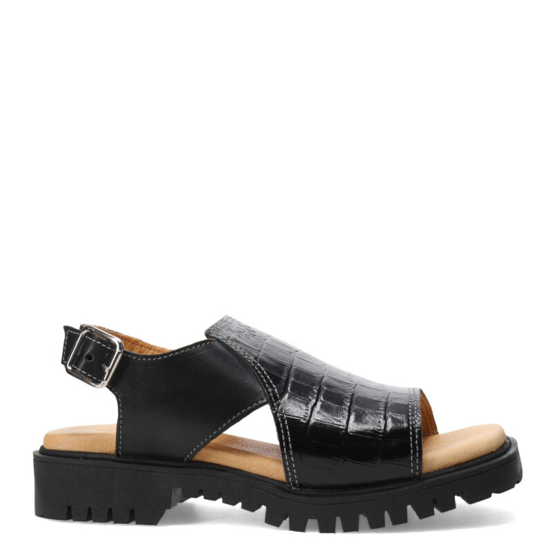 Sandalias de Mujer Furtiva Paola Negro (Croco)