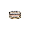 Anillo doble oro- Plata y Oro-Sin piedra-AN5945 sinpiedra