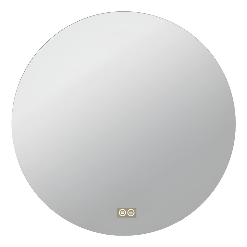 Espejo Redondo Con Luz Led Sin Marco 80cm Diametro Tactil Blanco