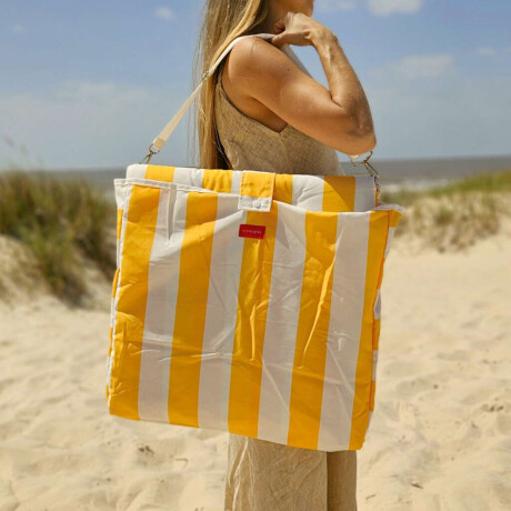 Reposera plegable y acolchada con correa Club Petates Amarillo