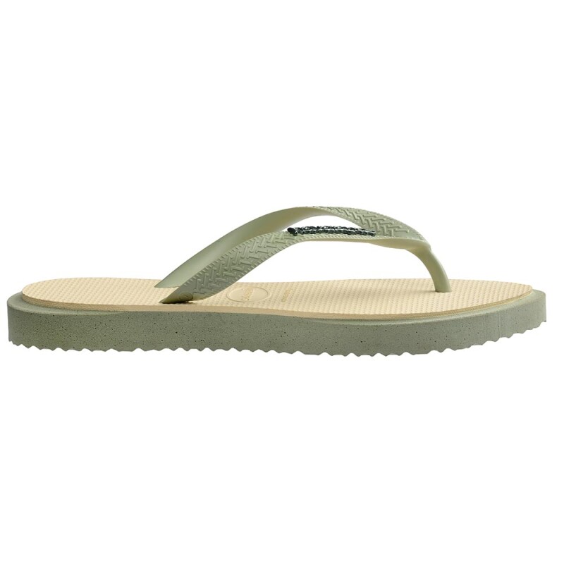Sandalias Havaianas Top Point Fusion Mujer Smoke Green/buttercream