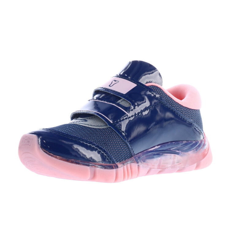 Championes de Niña KIDY con velcros Azul Marino - Rosa