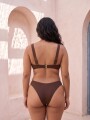 TOP HALTER MERI CON COPA REMOVIBLE CHOCOLATE
