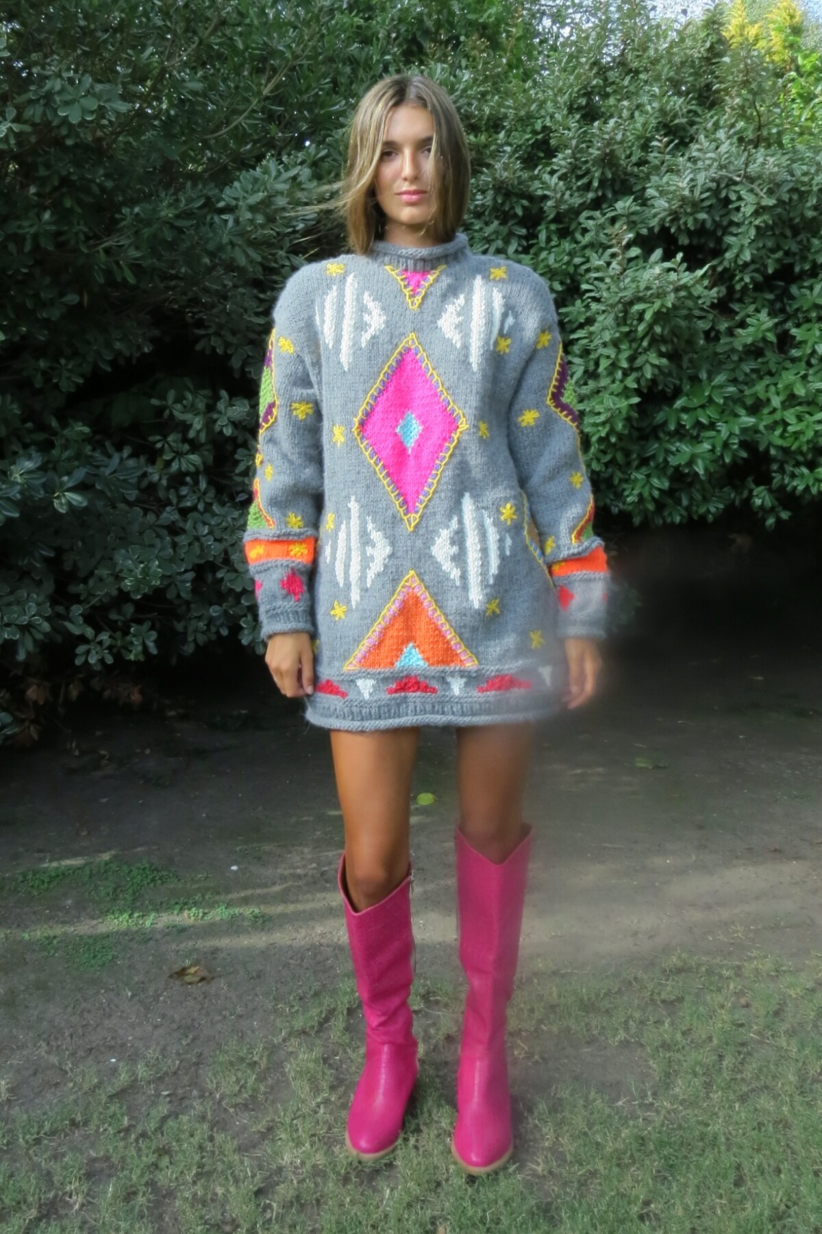 High Heel Boots Crocco Fucsia