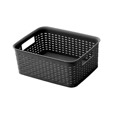 Caja Organizadora Plástico Almacenar Simil Ratan Talle M Caja Organizadora Plástico Almacenar Simil Ratan Talle M
