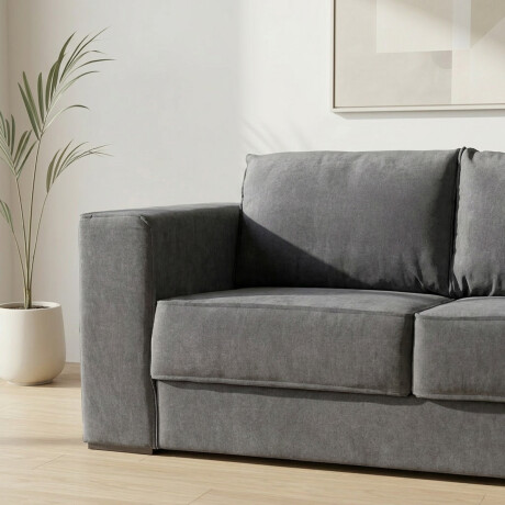 Sofá Olimpus - Microfibra - 2 cuerpos Cora 06-153 (Grafito)