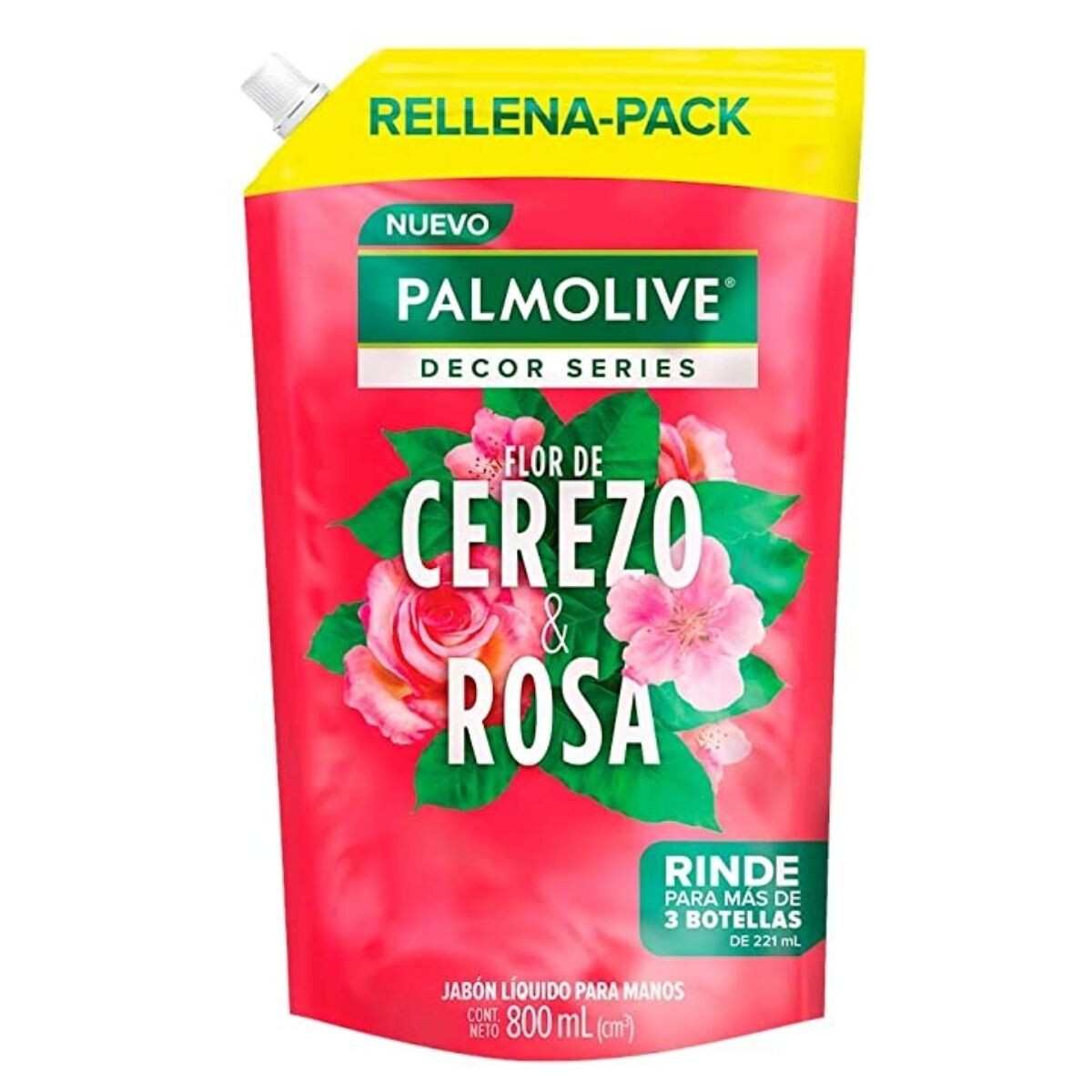 Jabón Líquido Palmolive Flor Cerezo & Rosa - 800 ML 