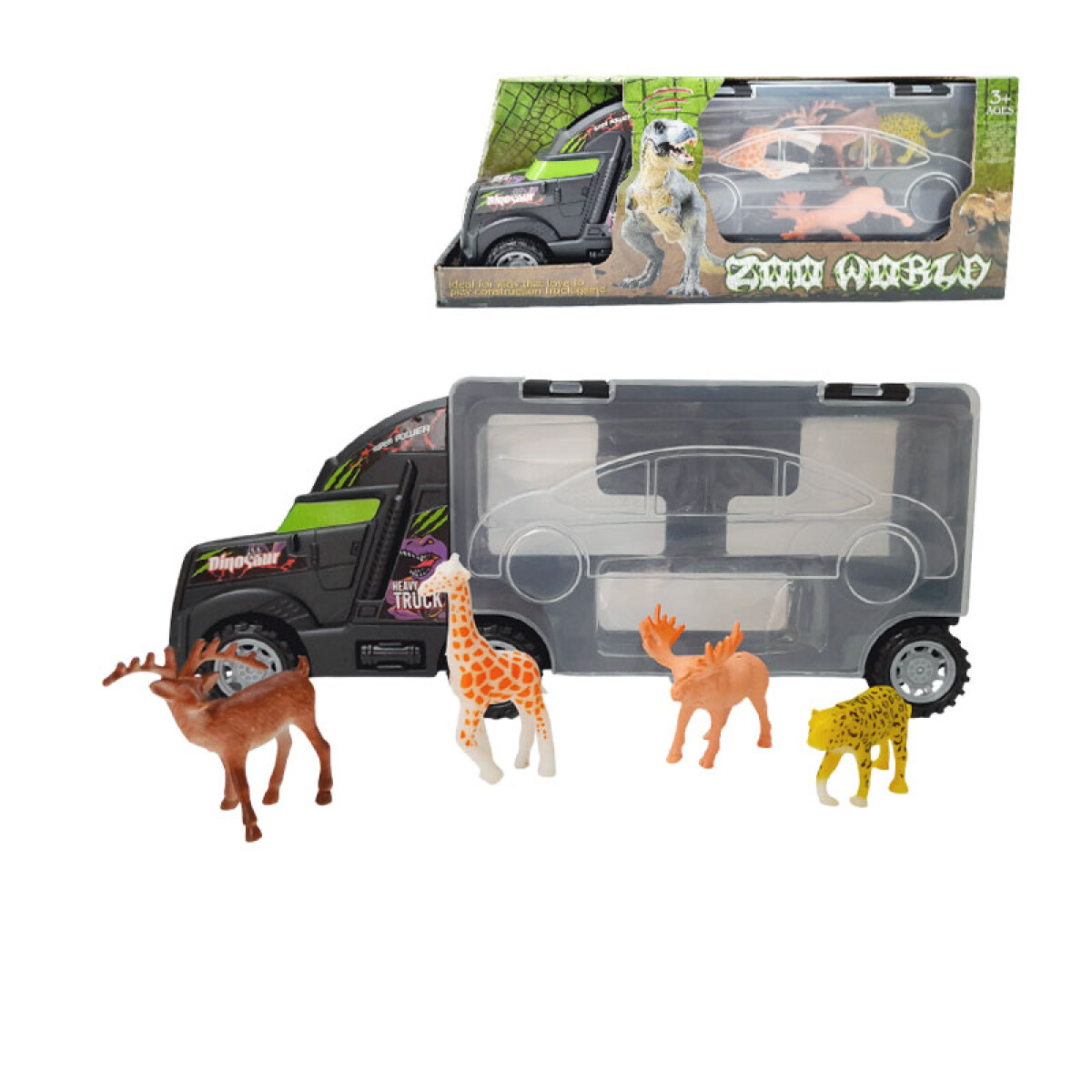 Auto Contenedor valija c/ animales 27.5*11.5*6 cm - Auto Contenedor Valija C/ Animales 27.5*11.5*6 Cm 