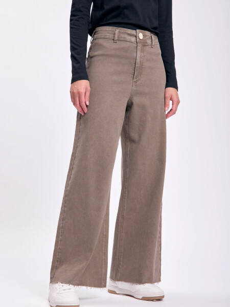 Pantalón jean ancho Oliva