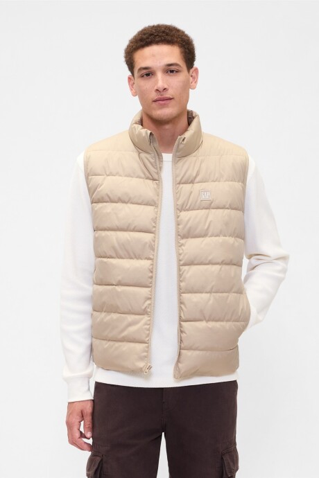 Chaleco Puffer Hombre Khaki