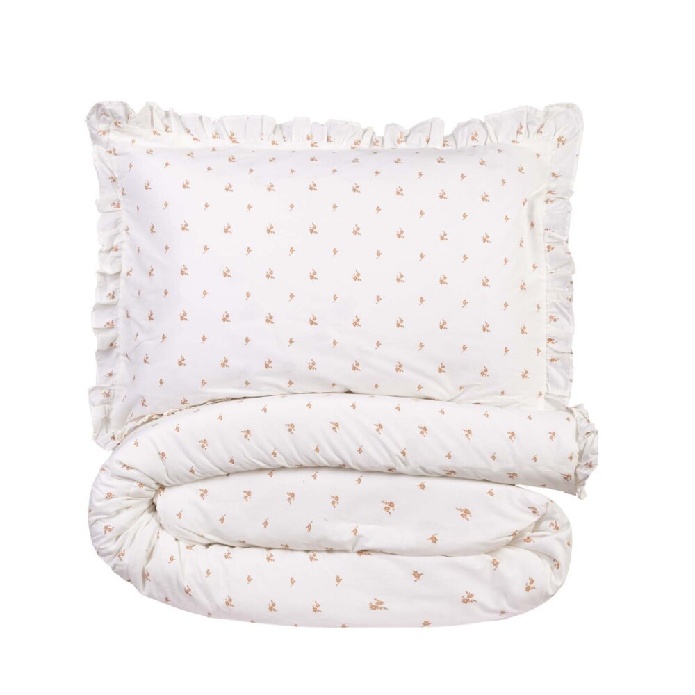 ACOLCHADO ALGODON NATURAL-BEIGE FLOR ARENA
