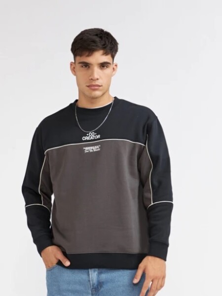 BUZO N.SAILS 11021 COCREATOR GRIS NEGRO