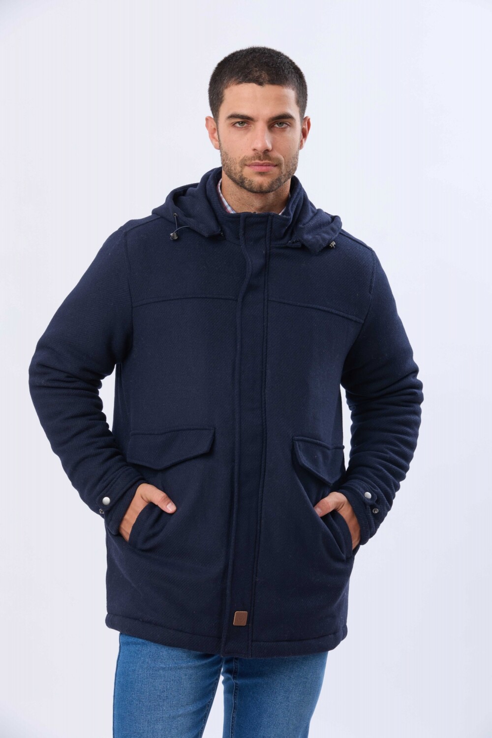 SACO DE PAÑO CON CAPUCHA Azul