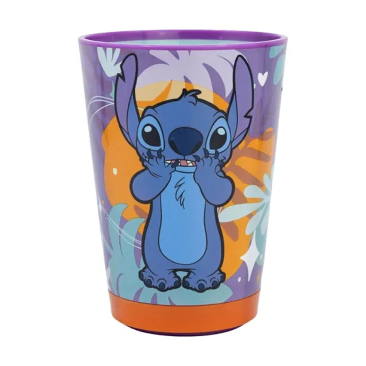 Vaso Plástico Stitch Antivuelco - 470 ml 