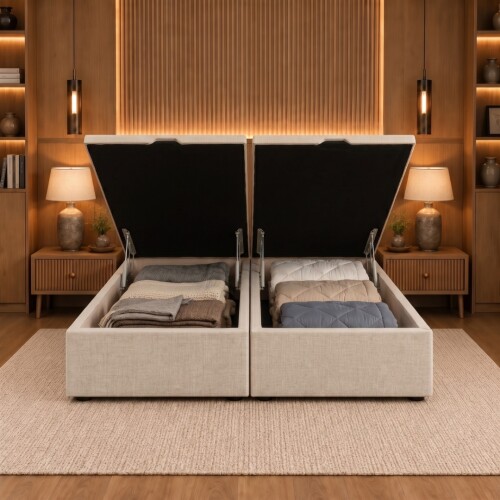 Base Baúl King Amplio espacio interior Lino 193 - Slyne Basic Base Baúl King Amplio espacio interior Lino 193 - Slyne Basic