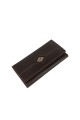 Billetera clasica al corte con detalle de rombo Marron
