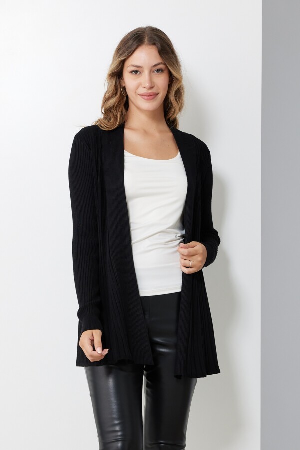 Cardigan Rib NEGRO