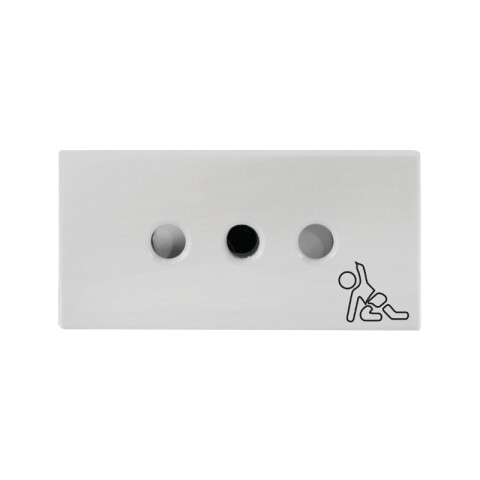 Mód. tomacorriente 3 en línea c/ seg.blanco Reggio M46242