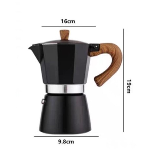 Cafetera Expresso Tipo Italiana 6 pocillos / Negro