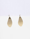 Aros Colgantes Cortos Metal Aros Curvo - Dorado Plata Cepillada