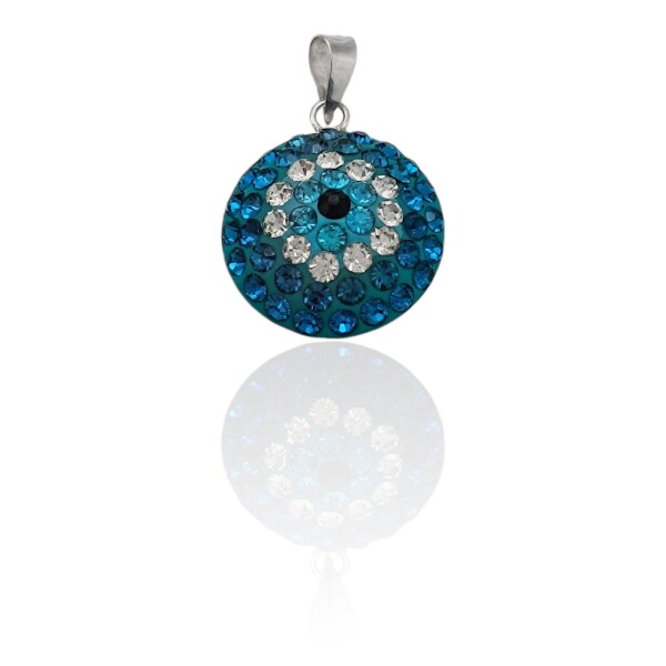 Dije Colgante Ojo Protector-Plata 925-Piedra zirconia-CP3575 Conpiedra