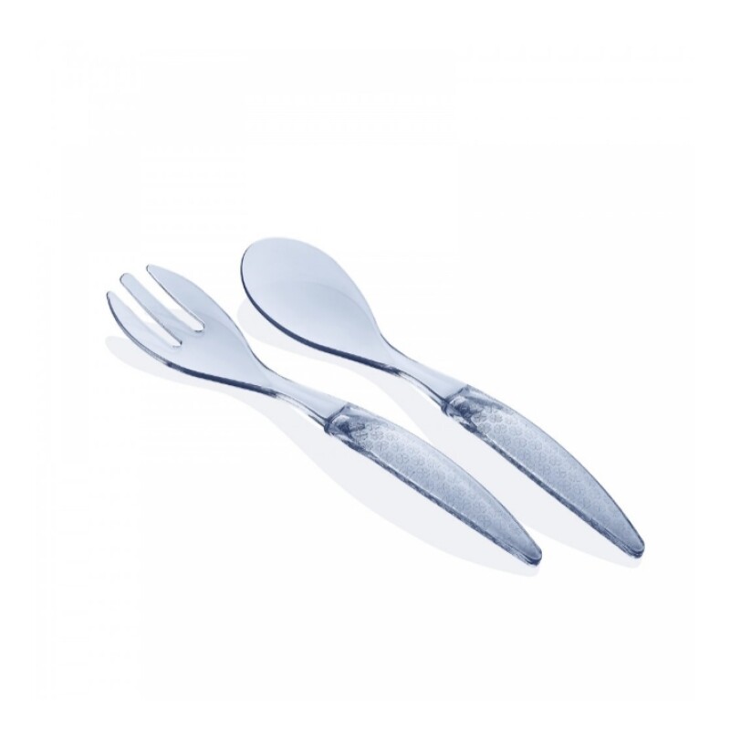 Set de Cucharas para Ensalada Acrilico Celeste