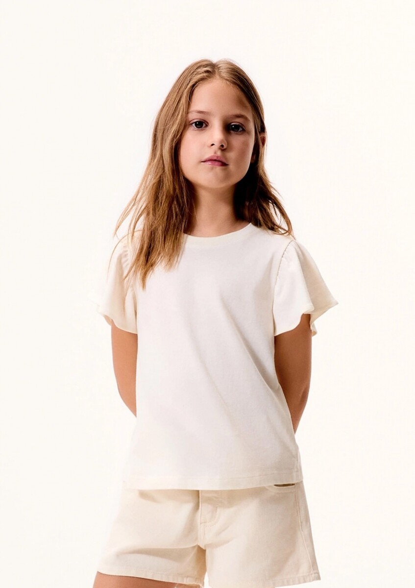 BLUSA MANGA CORTA INFANTIL - BLANCO 